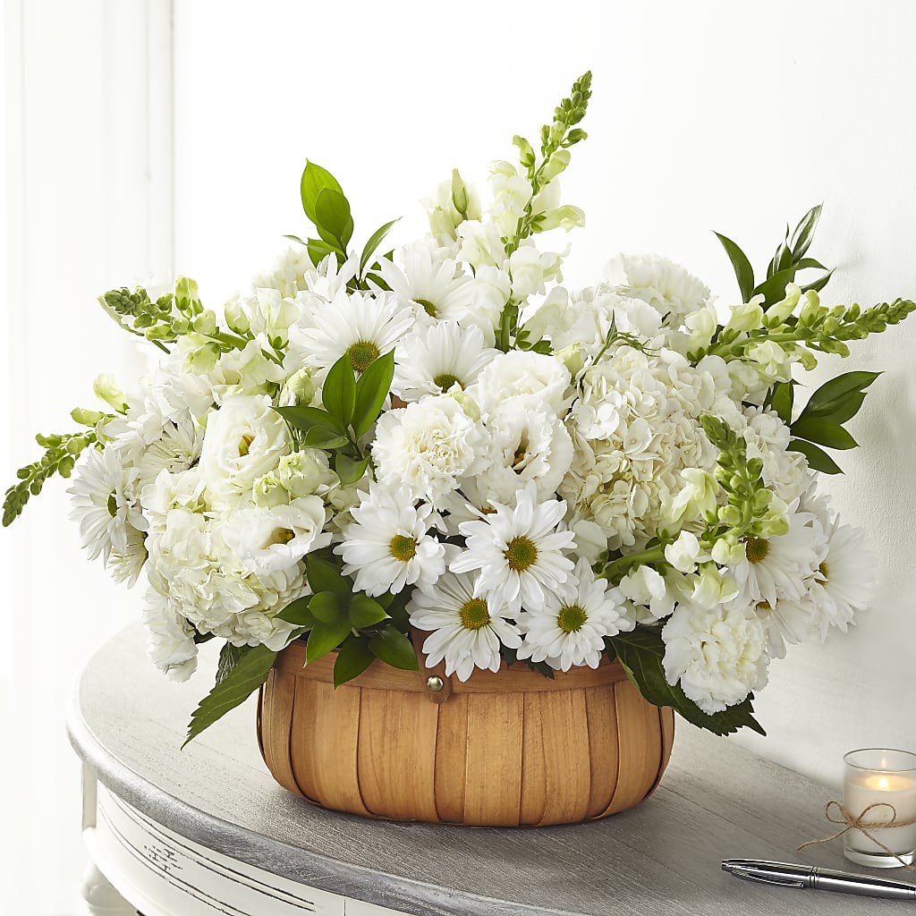 Pure Ivory Basket – Jasmin Florist, S Richmond Hl NY