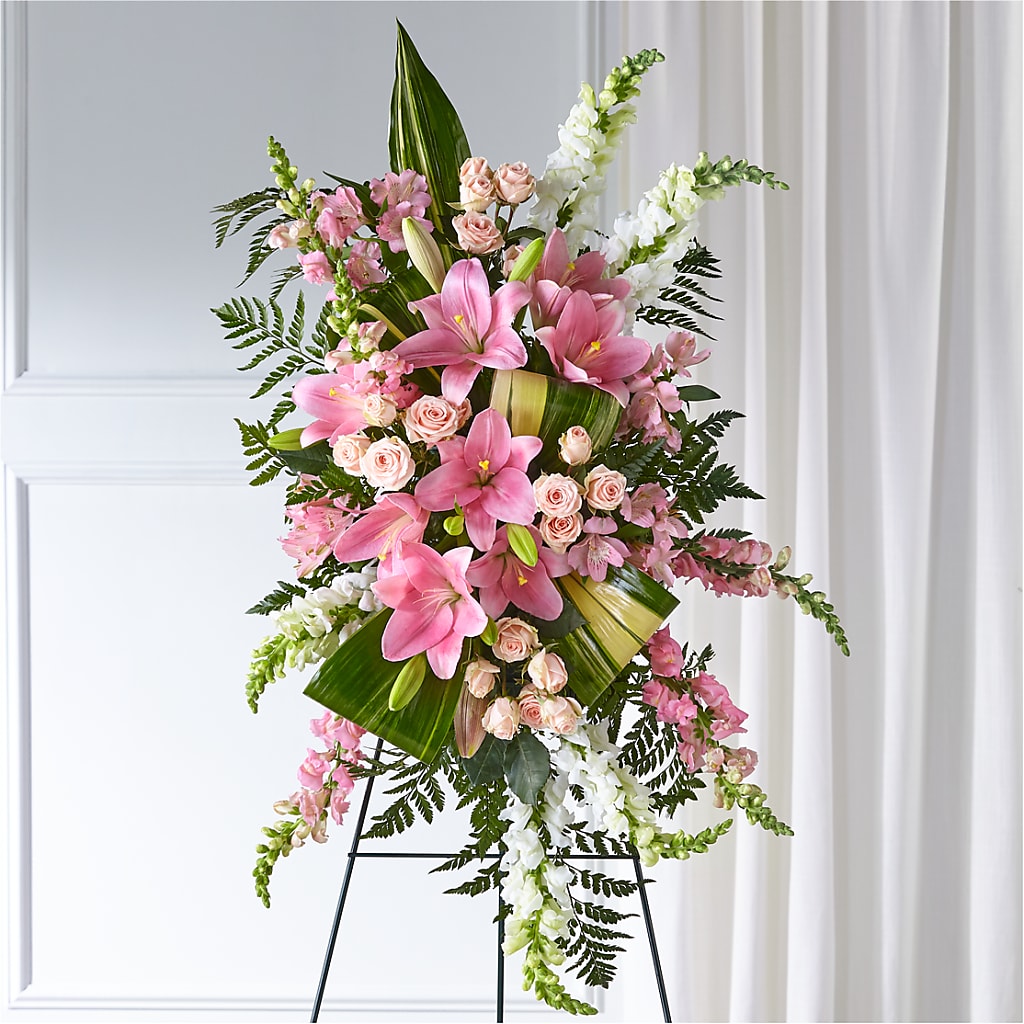 Elegant Embrace Standing Spray – Jasmin Florist, S Richmond Hl NY