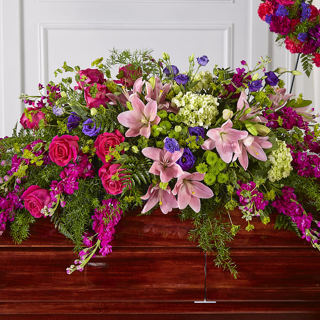 Radiant Tribute Casket Spray – Jasmin Florist, S Richmond Hl NY