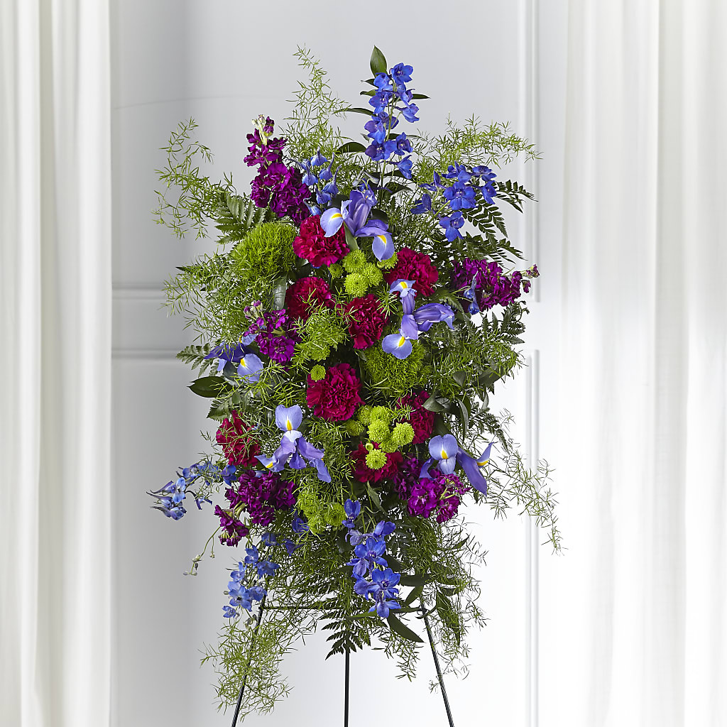Heavenly Skies Standing Spray – Jasmin Florist, S Richmond Hl NY