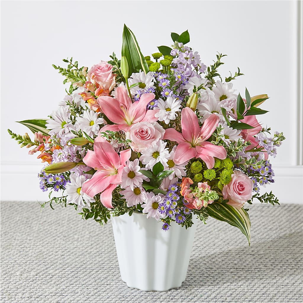 Abundant Compassion Floor Basket – Jasmin Florist, S Richmond Hl NY