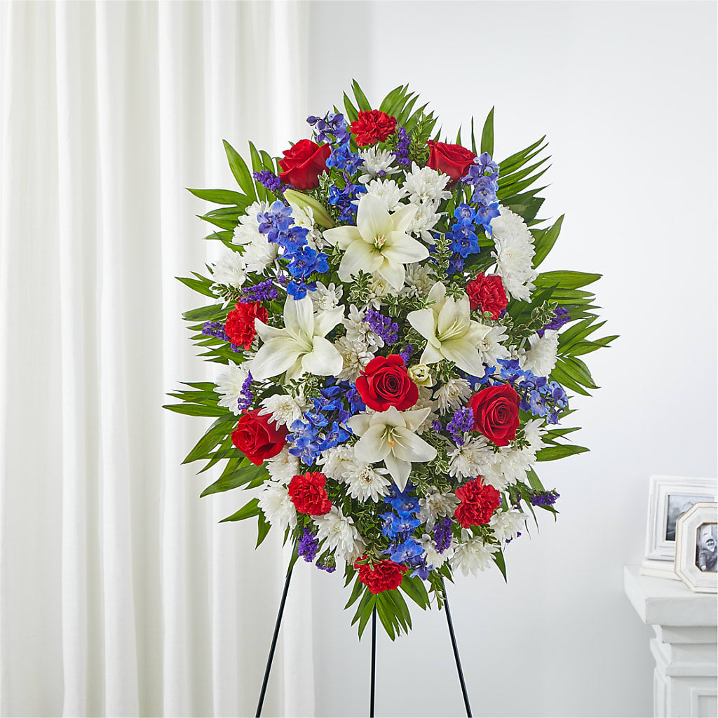 Cherished Service Standing Spray – Jasmin Florist, S Richmond Hl NY