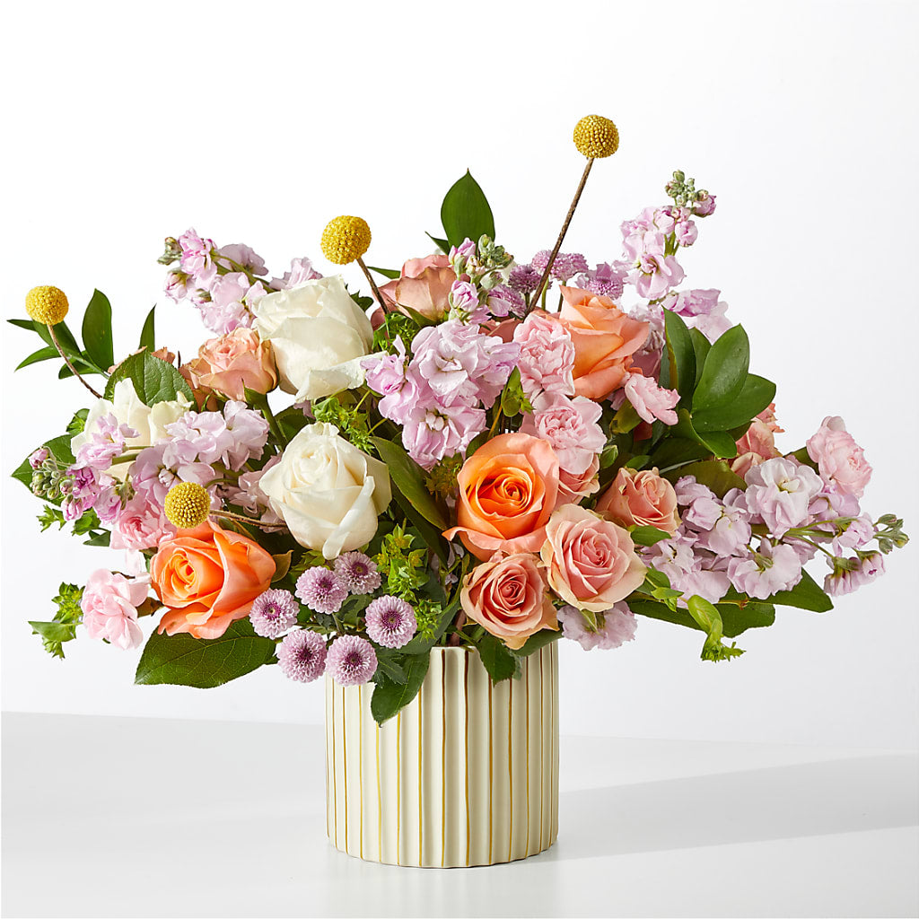 French Market Bouquet with Ivory Vase – Jasmin Florist, S Richmond Hl NY