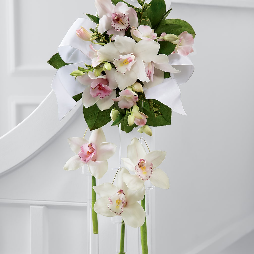 Perfect Entrance Pew Arrangement – Jasmin Florist, S Richmond Hl NY