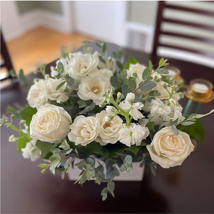 Fresh Linen Box Bouquet –  Jasmin Florist, S Richmond Hl NY