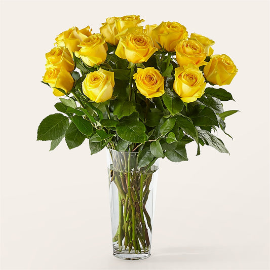 Long Stem Yellow Rose Bouquet –  Jasmin Florist, S Richmond Hl NY
