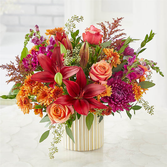 Burgundy Landscape Bouquet –  Jasmin Florist, S Richmond Hl NY