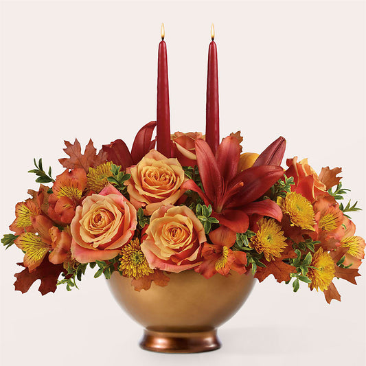 Harvest Table Centerpiece –  Jasmin Florist, S Richmond Hl NY