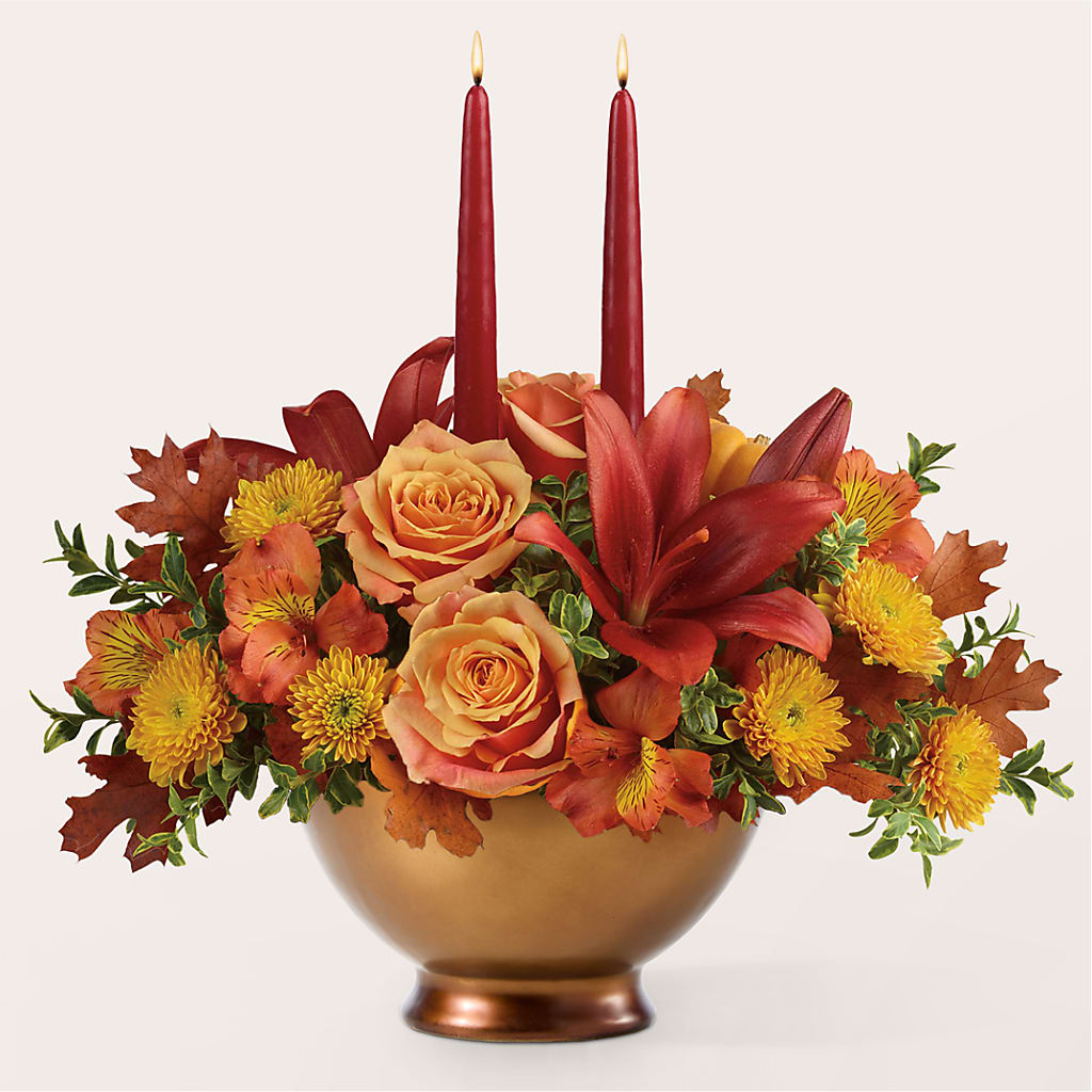 Harvest Table Centerpiece –  Jasmin Florist, S Richmond Hl NY