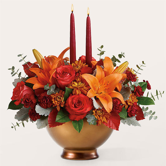 Fruits of Fall Centerpiece –  Jasmin Florist, S Richmond Hl NY