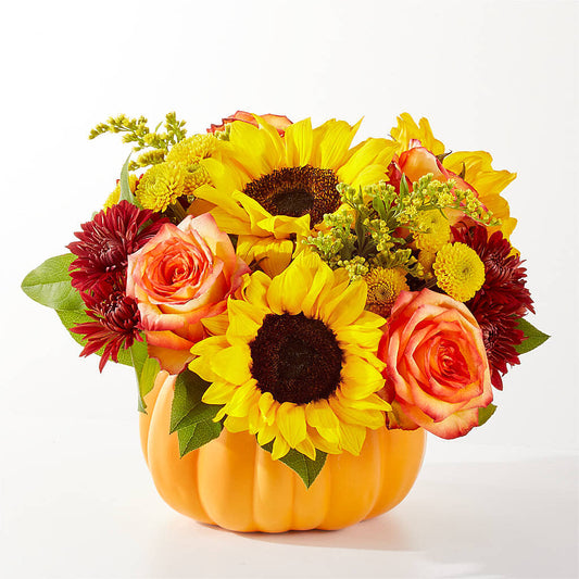 Golden Gourd Pumpkin Bouquet –  Jasmin Florist, S Richmond Hl NY