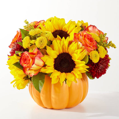 Golden Gourd Pumpkin Bouquet –  Jasmin Florist, S Richmond Hl NY