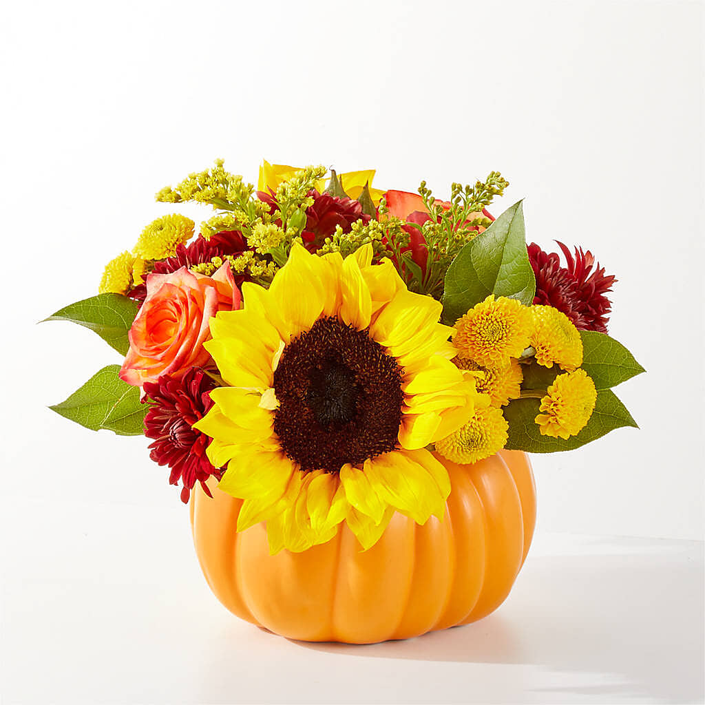 Golden Gourd Pumpkin Bouquet –  Jasmin Florist, S Richmond Hl NY