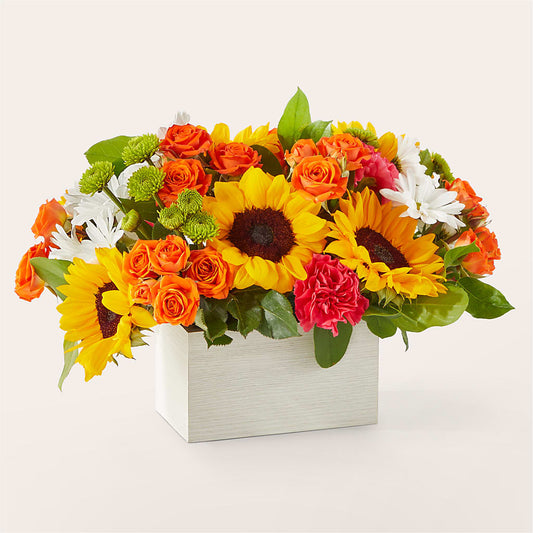 Sun-drenched Blooms Box Bouquet –  Jasmin Florist, S Richmond Hl NY