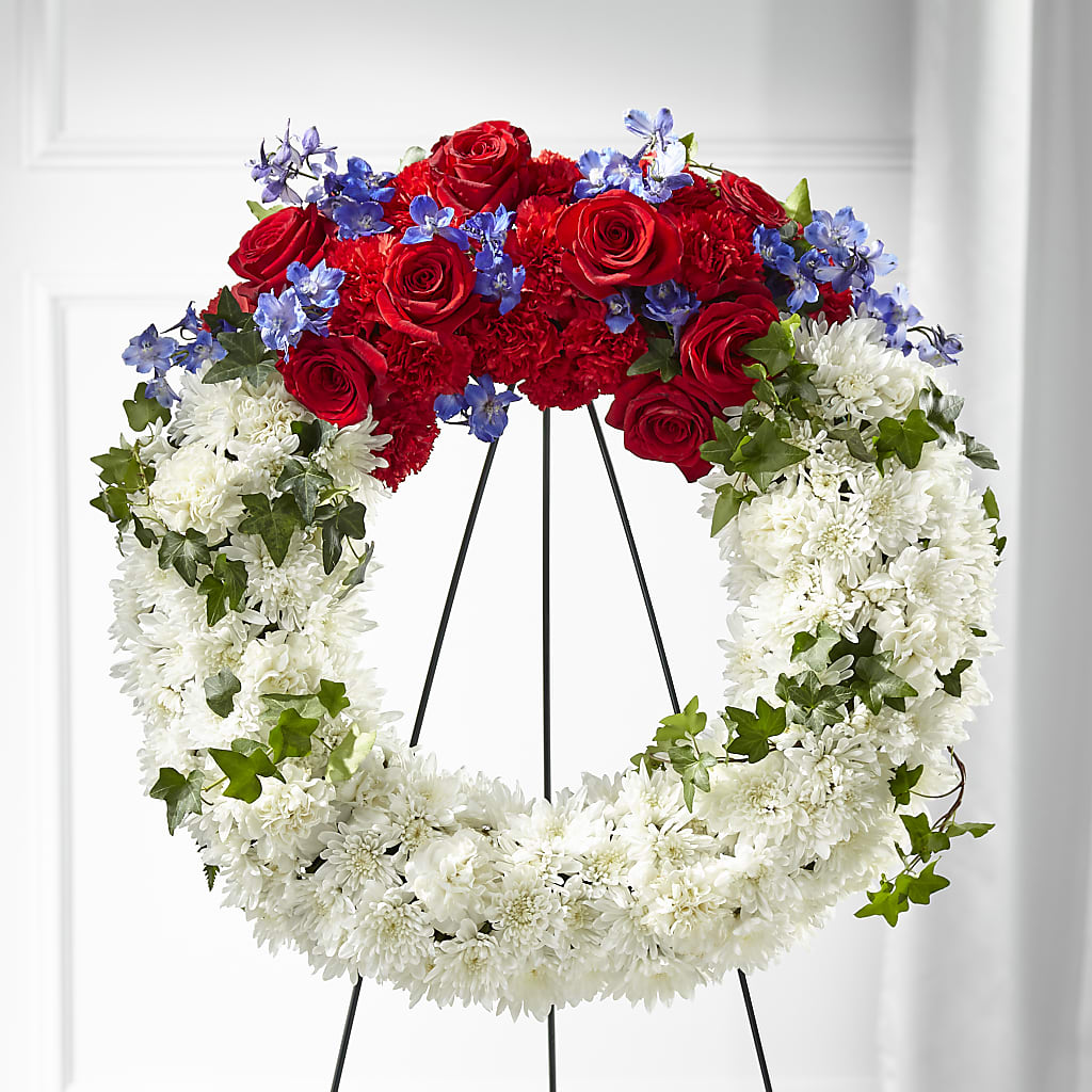 Patriotic Passion Wreath –  Jasmin Florist, S Richmond Hl NY