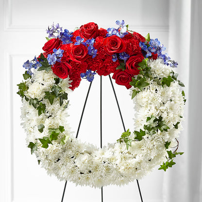 Patriotic Passion Wreath –  Jasmin Florist, S Richmond Hl NY