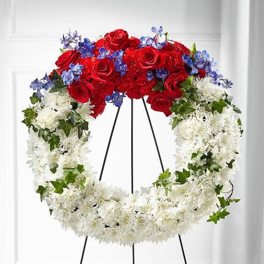 Patriotic Passion Wreath –  Jasmin Florist, S Richmond Hl NY