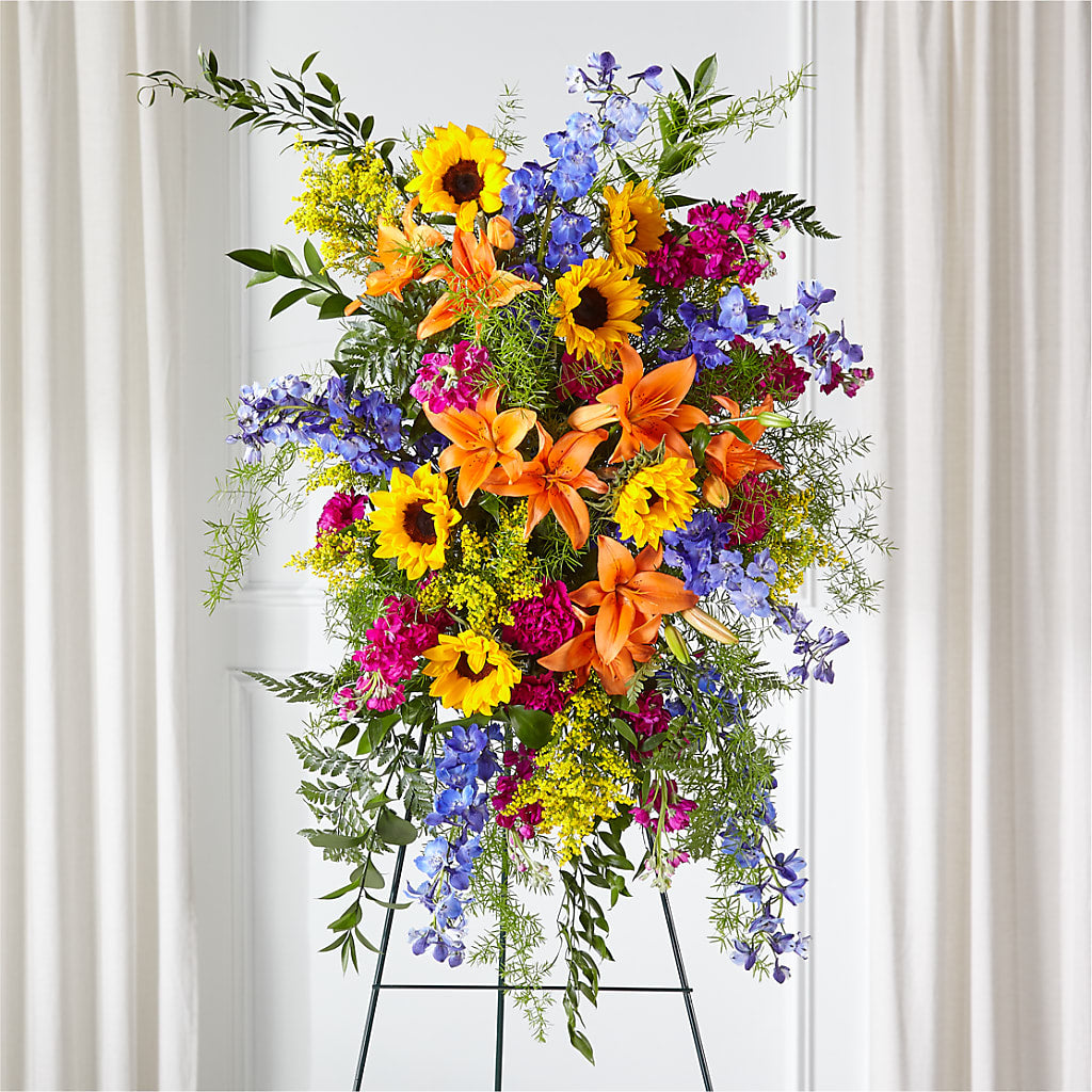 Sunlit Memories Standing Spray (Standard) –  Jasmin Florist, S Richmond Hl NY