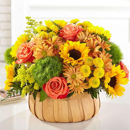 Harvest Sunflower Basket –  Jasmin Florist, S Richmond Hl NY