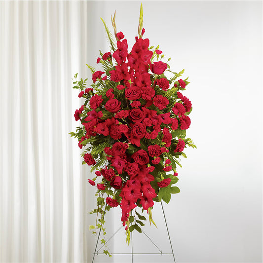 From the Heart Standing Spray –  Jasmin Florist, S Richmond Hl NY