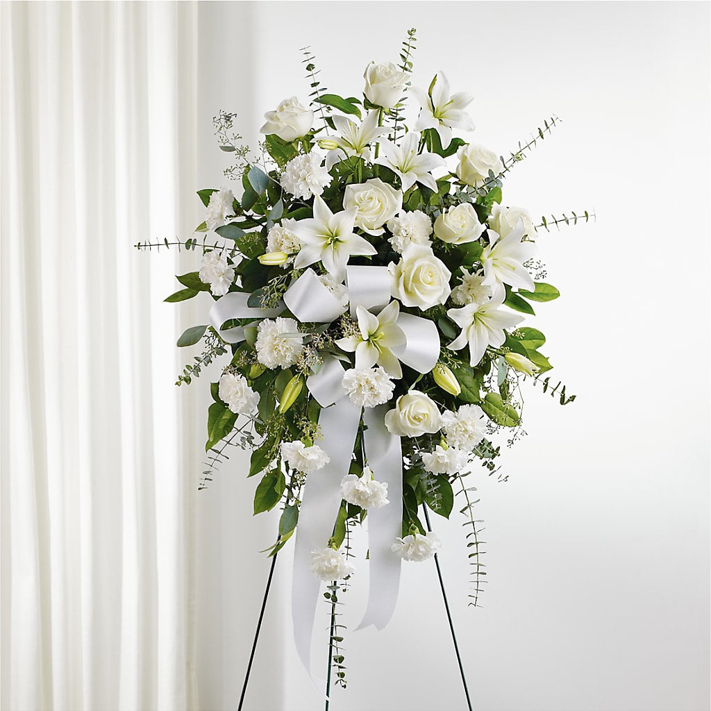 With Care Standing Spray –  Jasmin Florist, S Richmond Hl NY