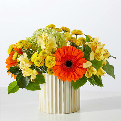 Autumn Sunshine Bouquet with Ivory Vase –  Jasmin Florist, S Richmond Hl NY
