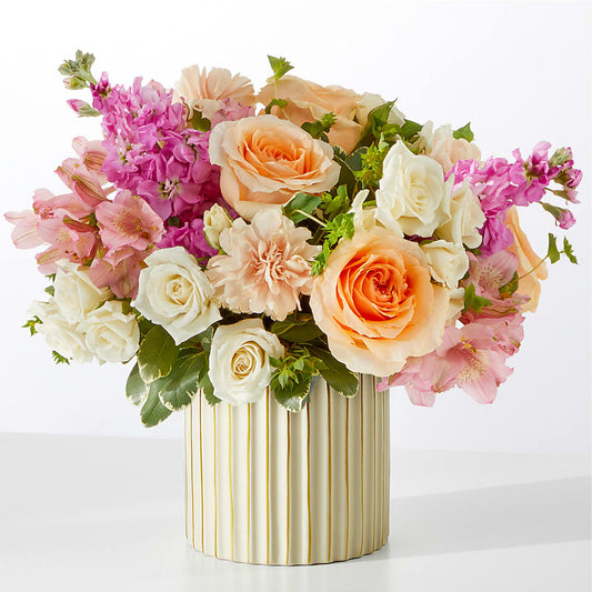 Paradise Bouquet with Ivory Vase –  Jasmin Florist, S Richmond Hl NY