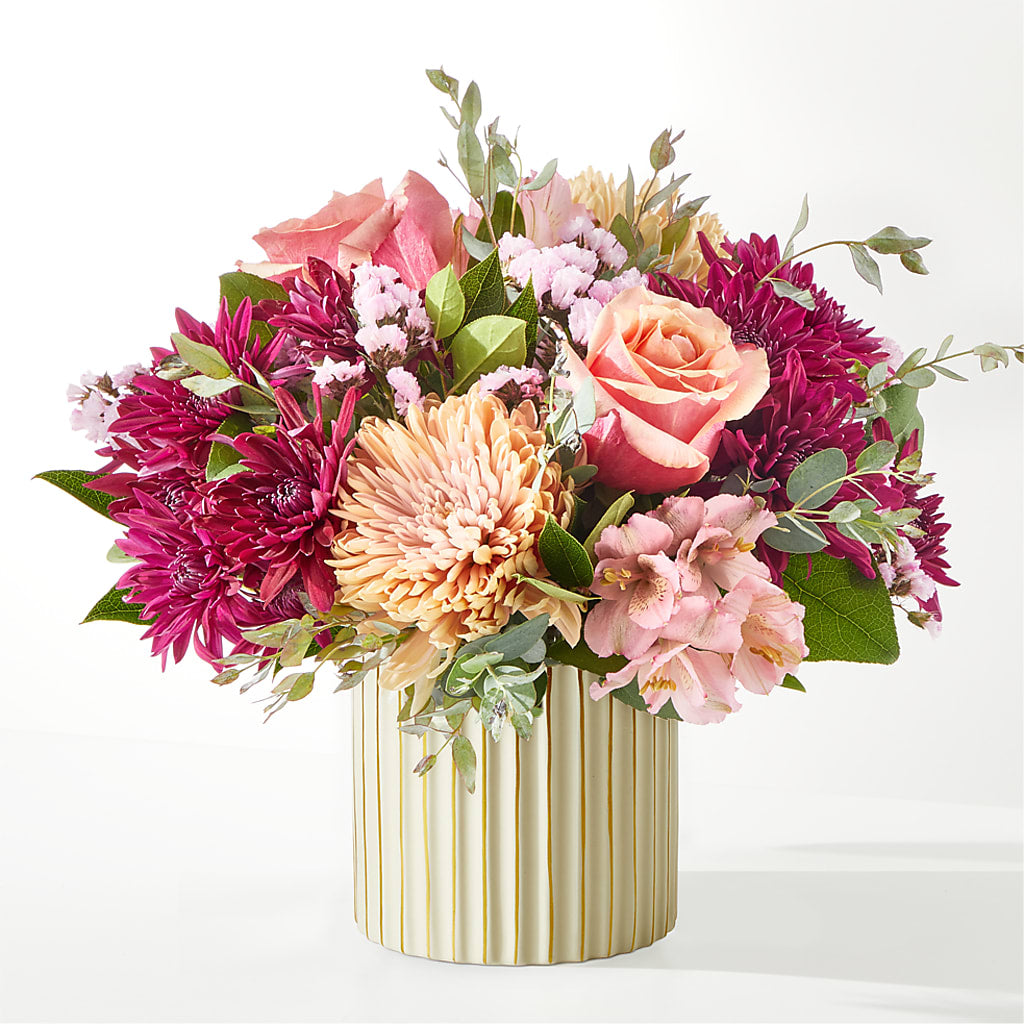 Berry Cobbler Bouquet with Ivory Vase –  Jasmin Florist, S Richmond Hl NY