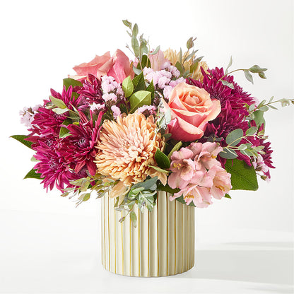 Berry Cobbler Bouquet with Ivory Vase –  Jasmin Florist, S Richmond Hl NY