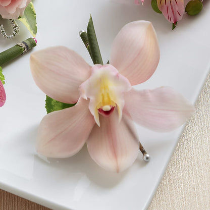 Pink Cymbidium Boutonniere –  Jasmin Florist, S Richmond Hl NY
