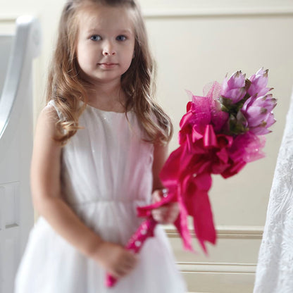 Sparkle Pink Flower Girl Bouquet –  Jasmin Florist, S Richmond Hl NY